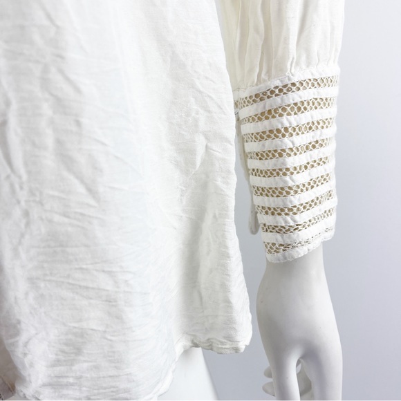 Soft Surroundings Women's White Long Sleeve Casual Button Down Top Size Petite S - Picture 4 of 10